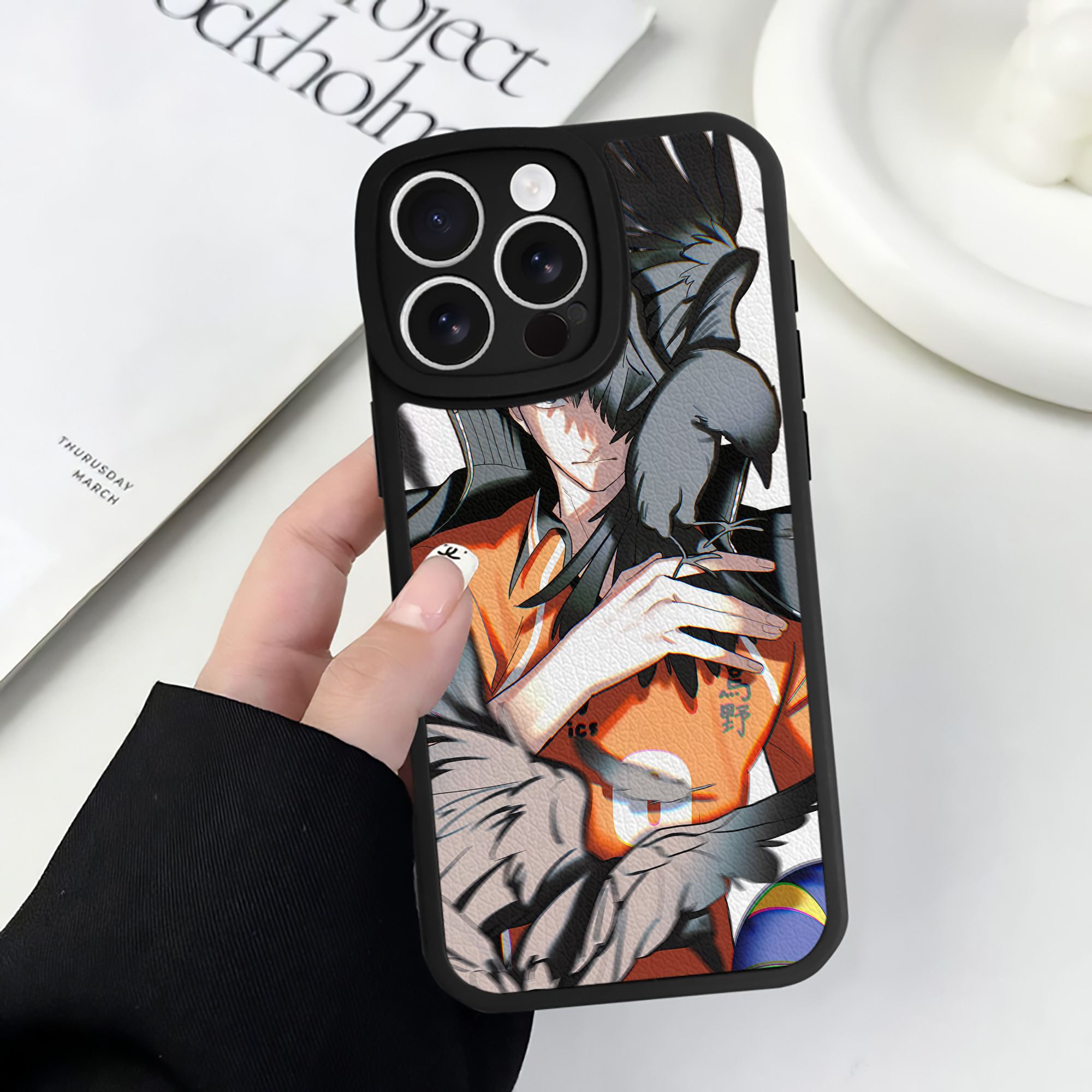（画像用） ハイキュー!! Haikyu!! 【iPhone 16シリーズ対応】シリコンスマホケース（レザー調） 材質：シリコン